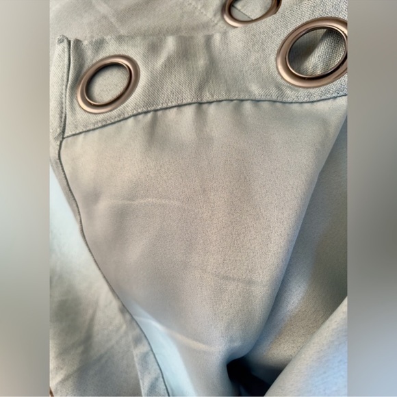 SAGE TEAL GREEN Blackout Lined Heavy Textured Grommet Curtains Drapes 95”x52” - Picture 13 of 15